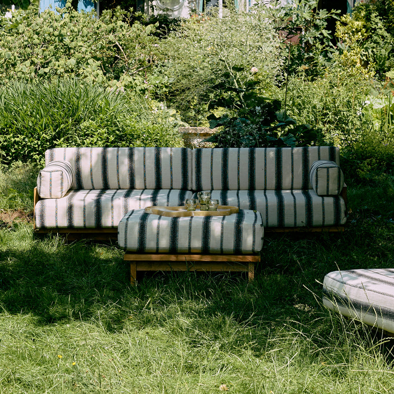HKliving - Outdoor Teak Lounge-Sofa | chalkstripe