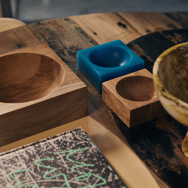 HKliving - Teak cube Schale