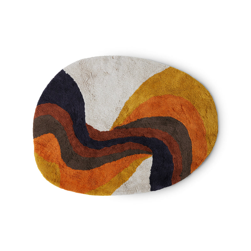 HKliving - Retro swirl Badematte | 