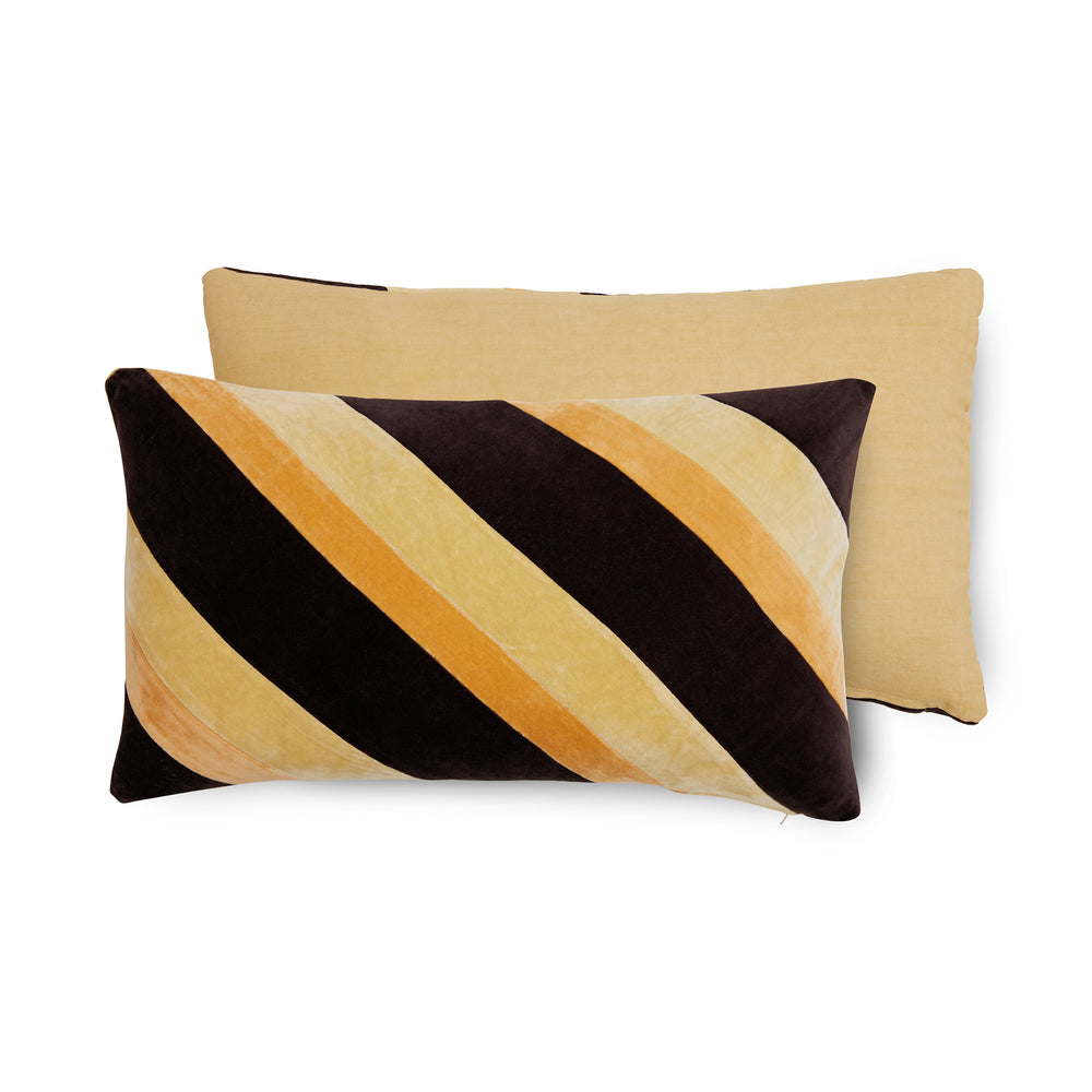 HKliving - Striped Samt-Kissen | 60 x 35 cm / fame