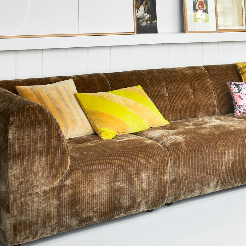 HKliving - Striped Samt-Kissen