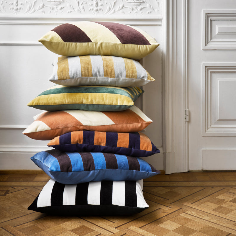HKliving - Striped Samt-Kissen