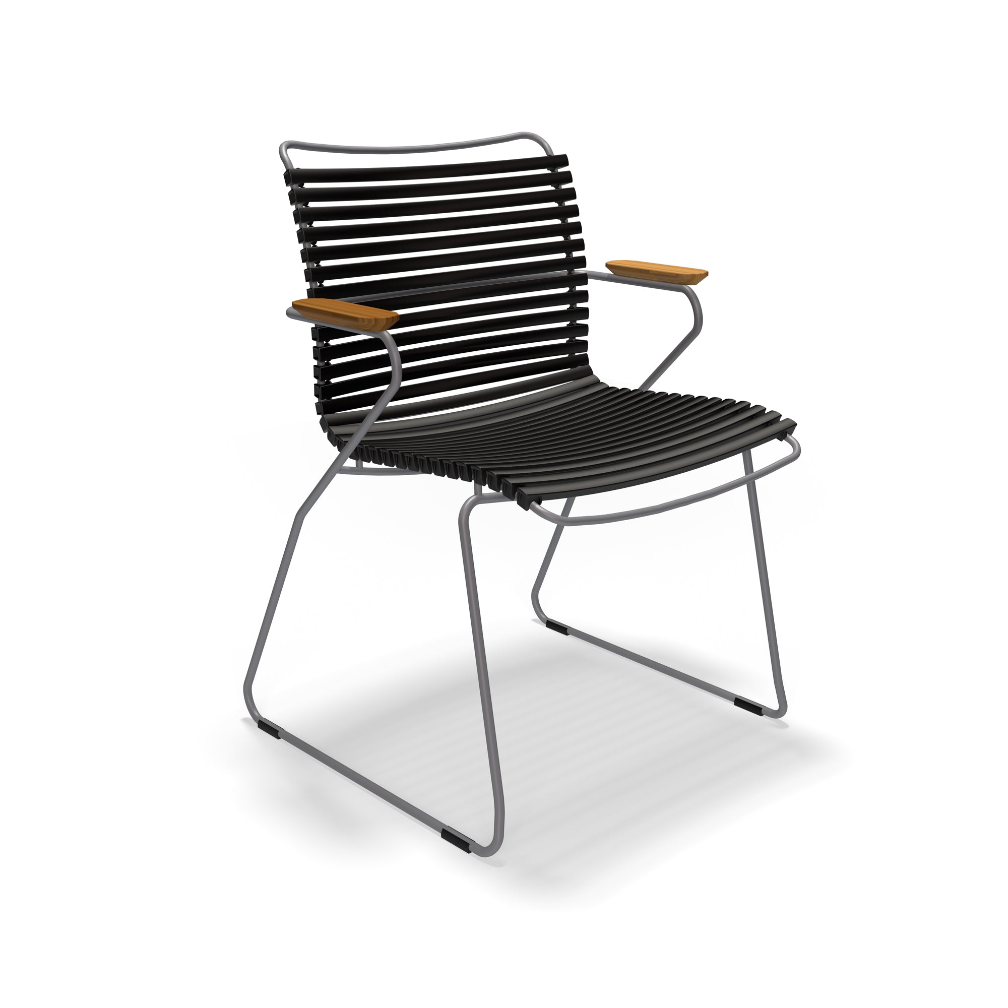 HOUE - CLICK Outdoor Dining Armlehnstuhl mit niedriger Lehne | schwarz