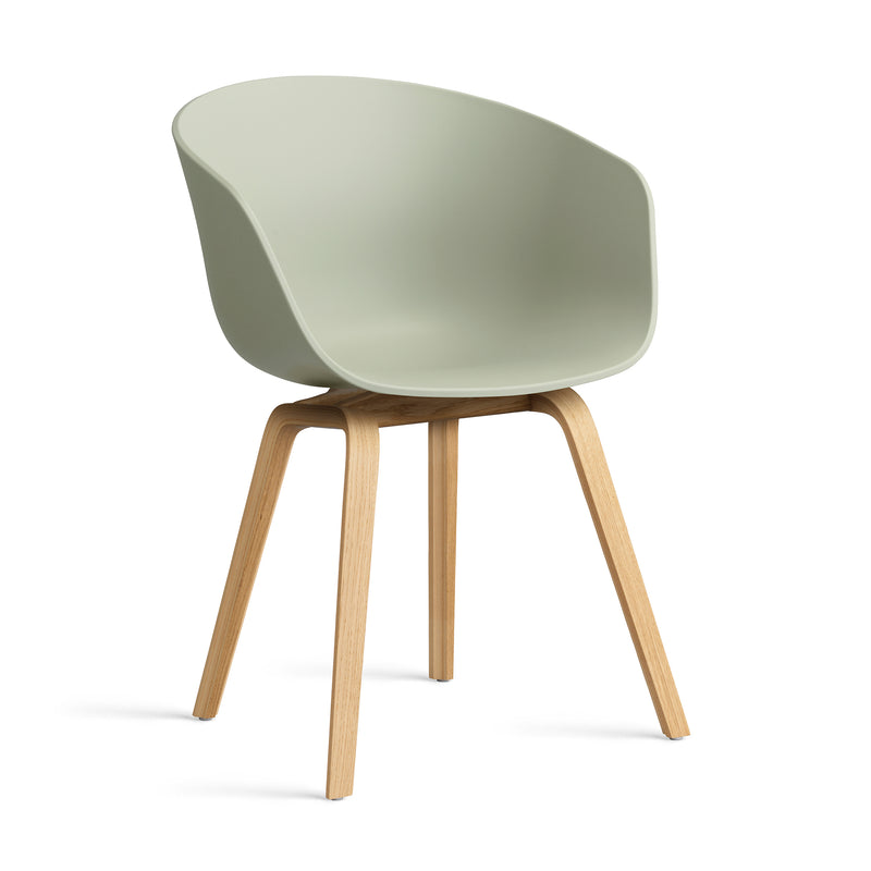 HAY - About A Chair AAC 22 | Filzgleiter / Eiche lackiert / pastel green 2.0