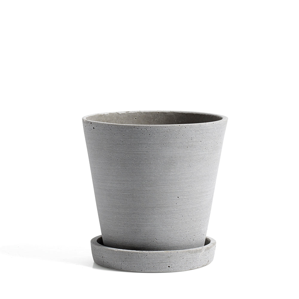 HAY - Blumentopf mit Untersetzer | M / grau