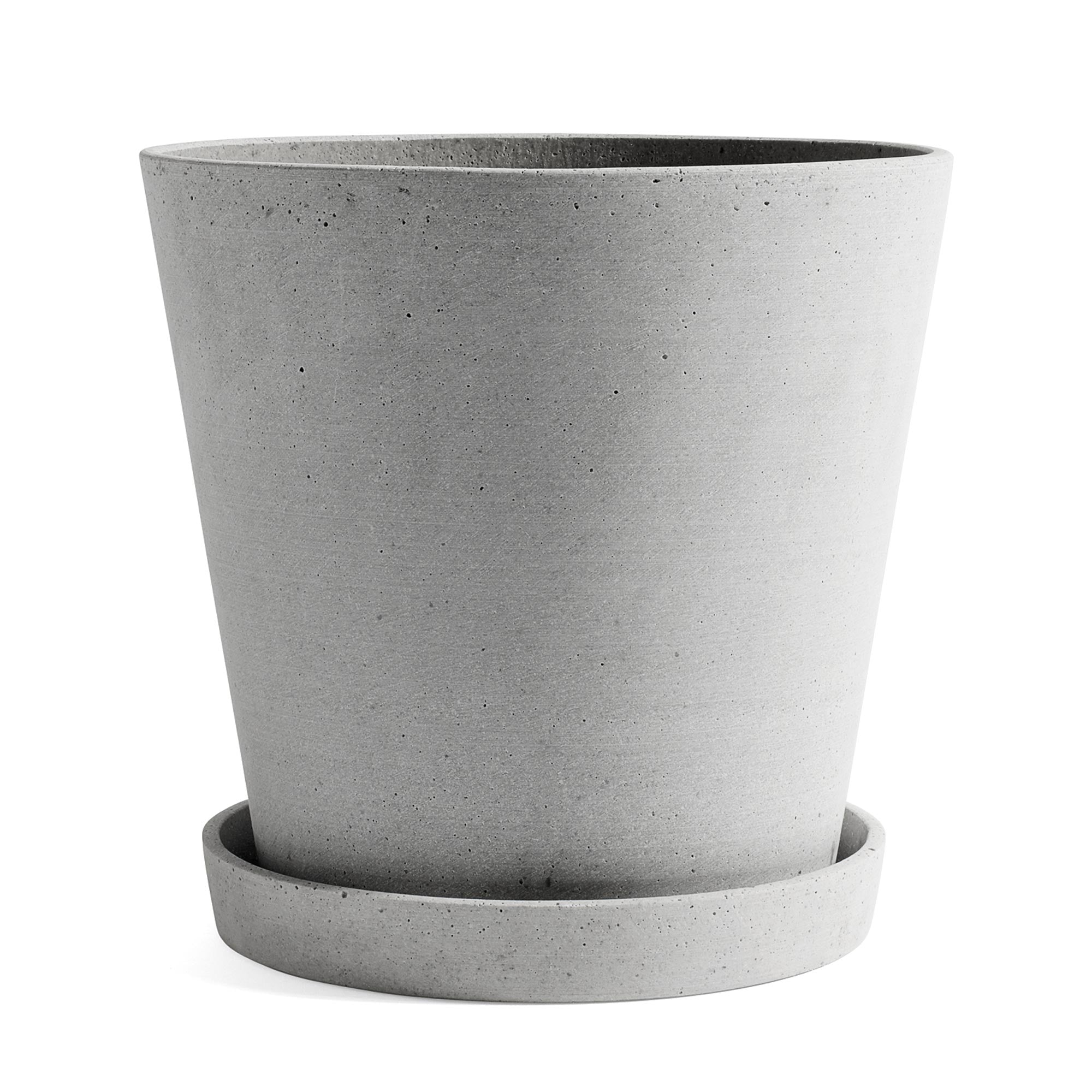 HAY - Blumentopf mit Untersetzer | XXL / grau