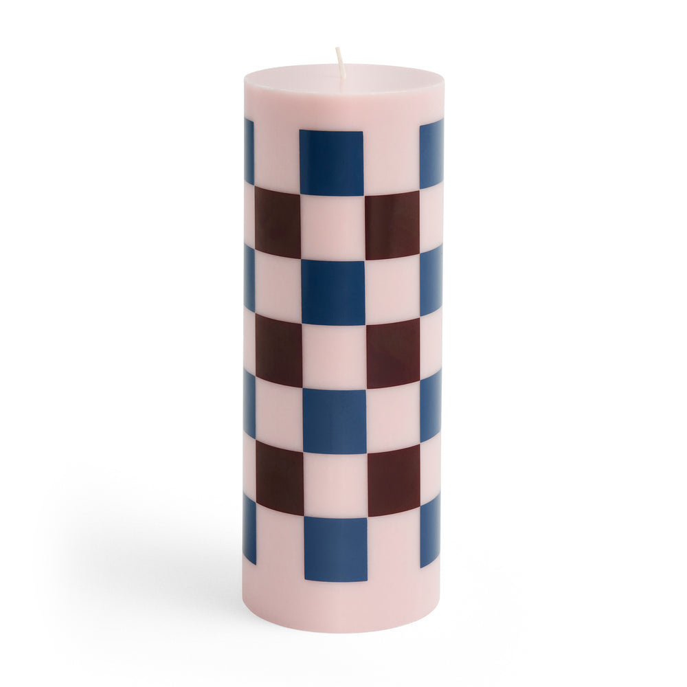HAY - Column Kerze | L / light pink/bordeaux/dark blue check