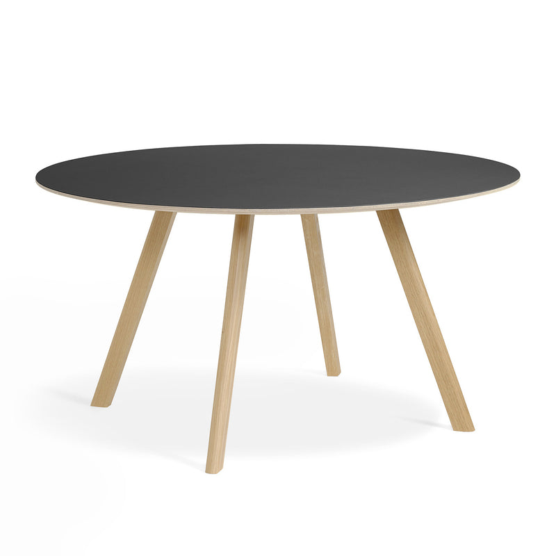HAY - Copenhague CPH25 Esstisch (rund) | Ø 140 cm / Linoleum schwarz