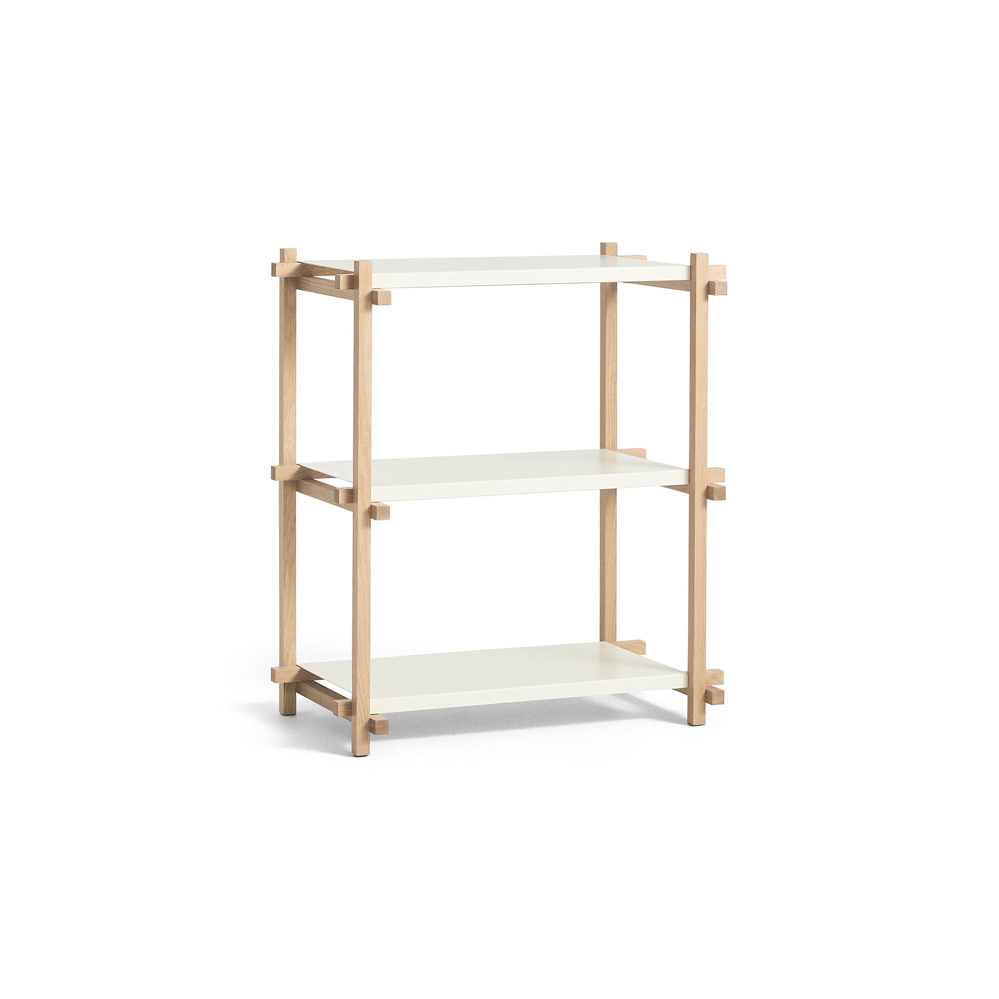 HAY - Woody Regal | Column low / almond white / Eiche geseift
