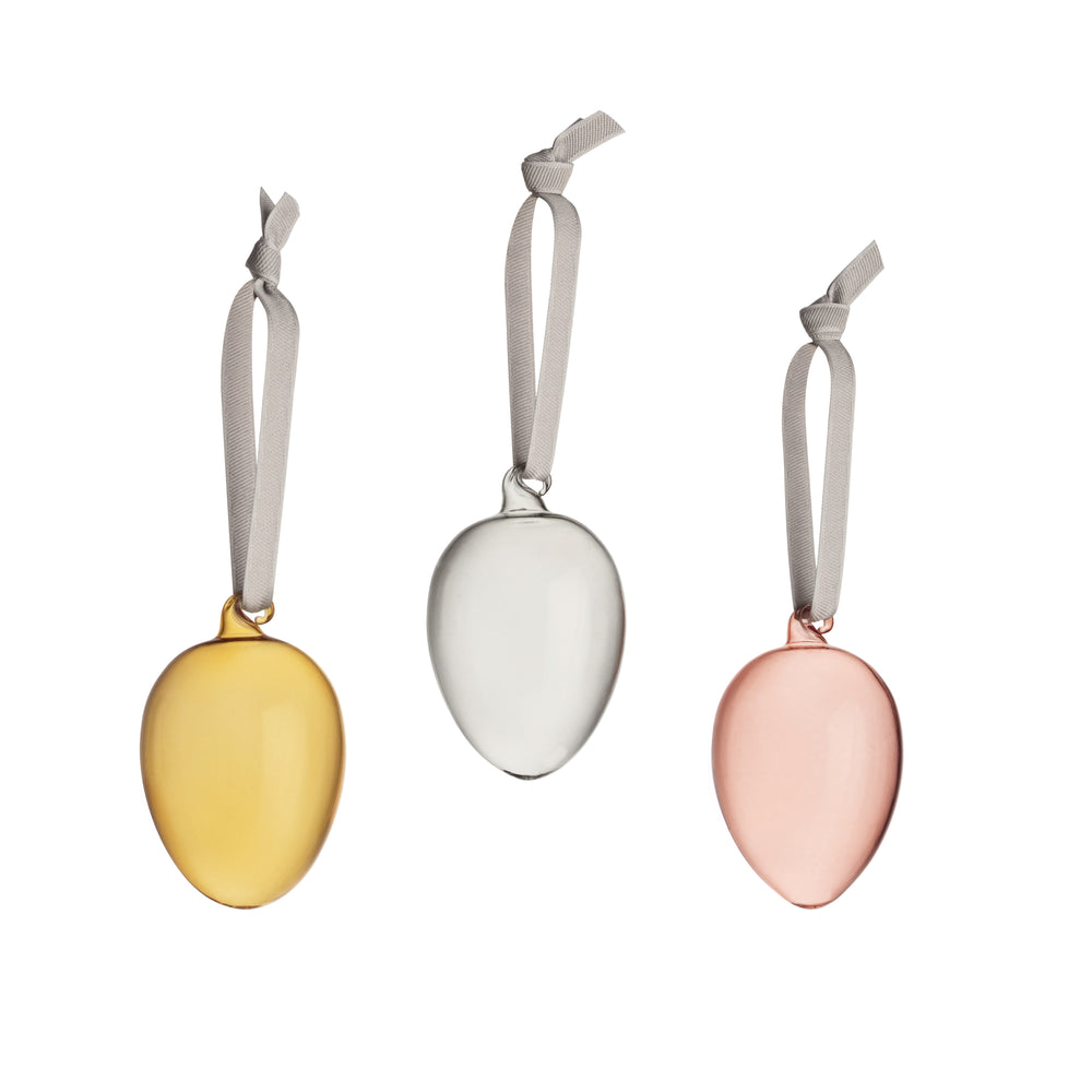 Iittala - Ostereier aus Glas | grau/gelb/rosa