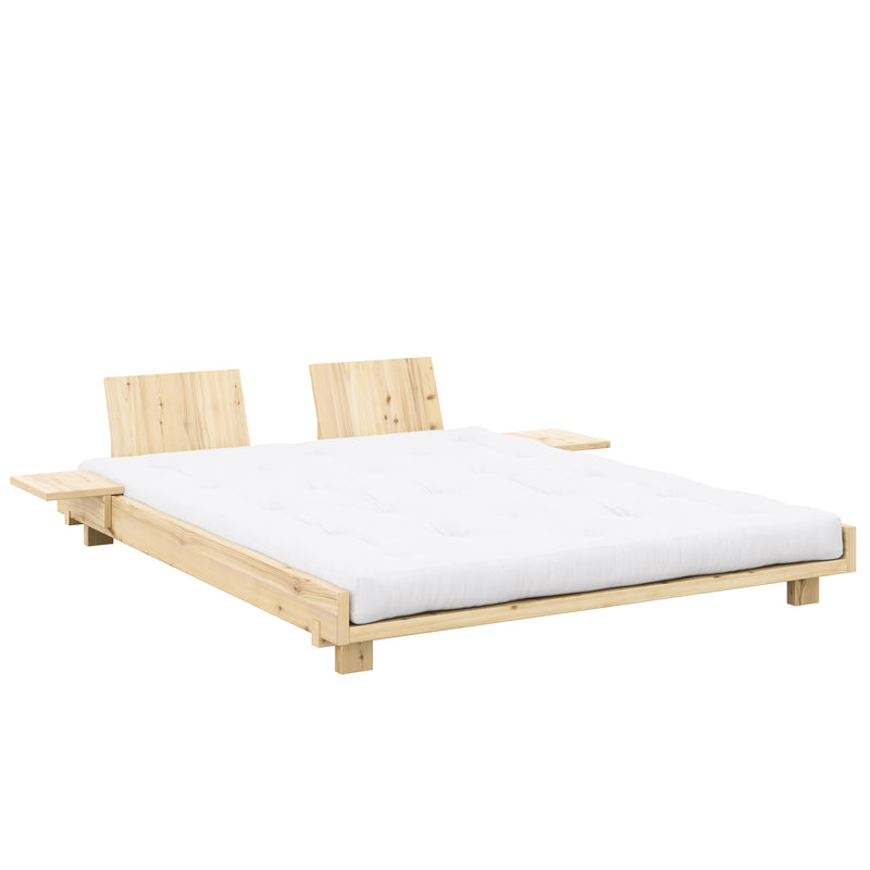 Karup Design - Social Bett | inkl. Rückenlehne und 2 Nachttischen / 160 x 200 cm / 101ClearLacquered
