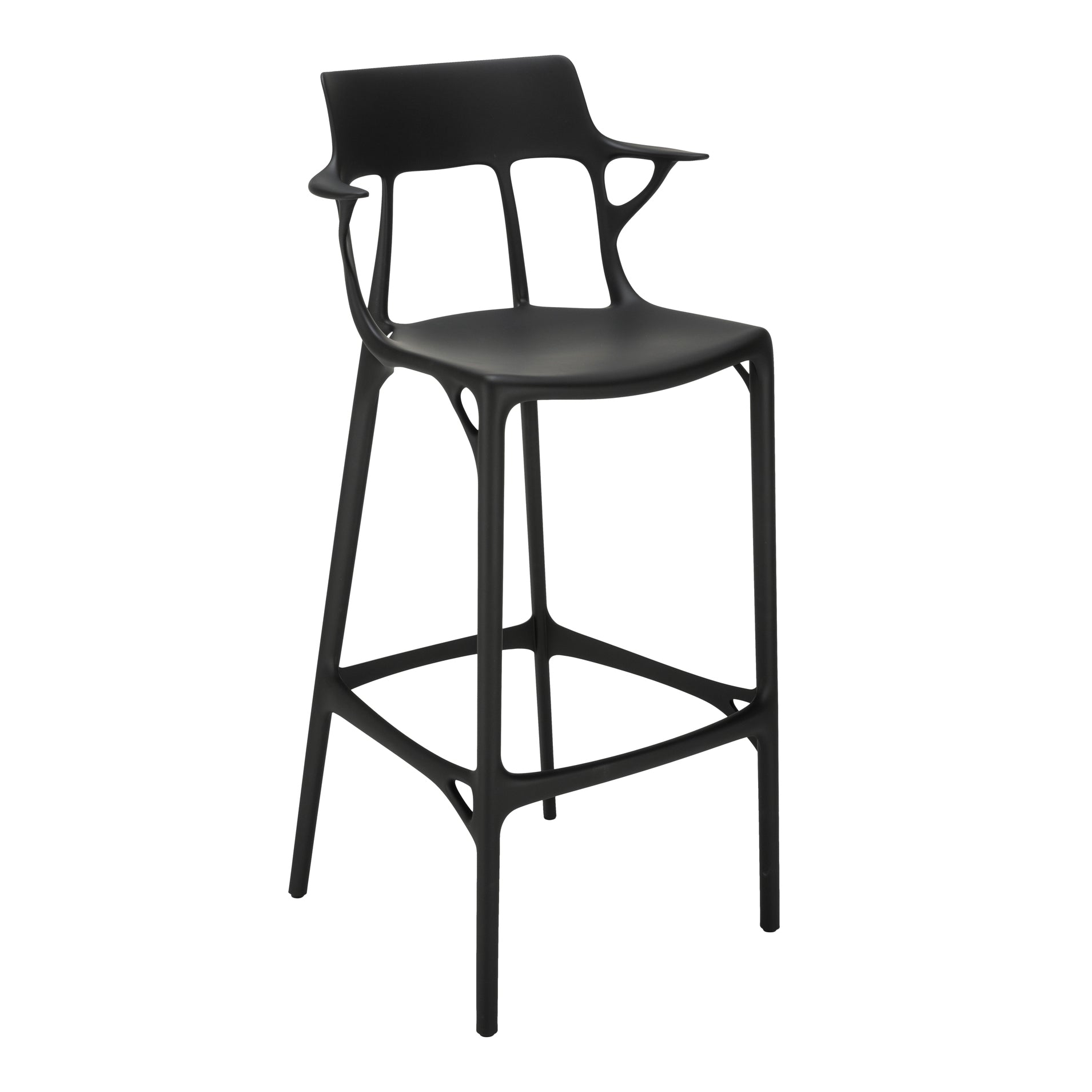 Kartell - AI Barstuhl recycled | SH 75 cm / schwarz