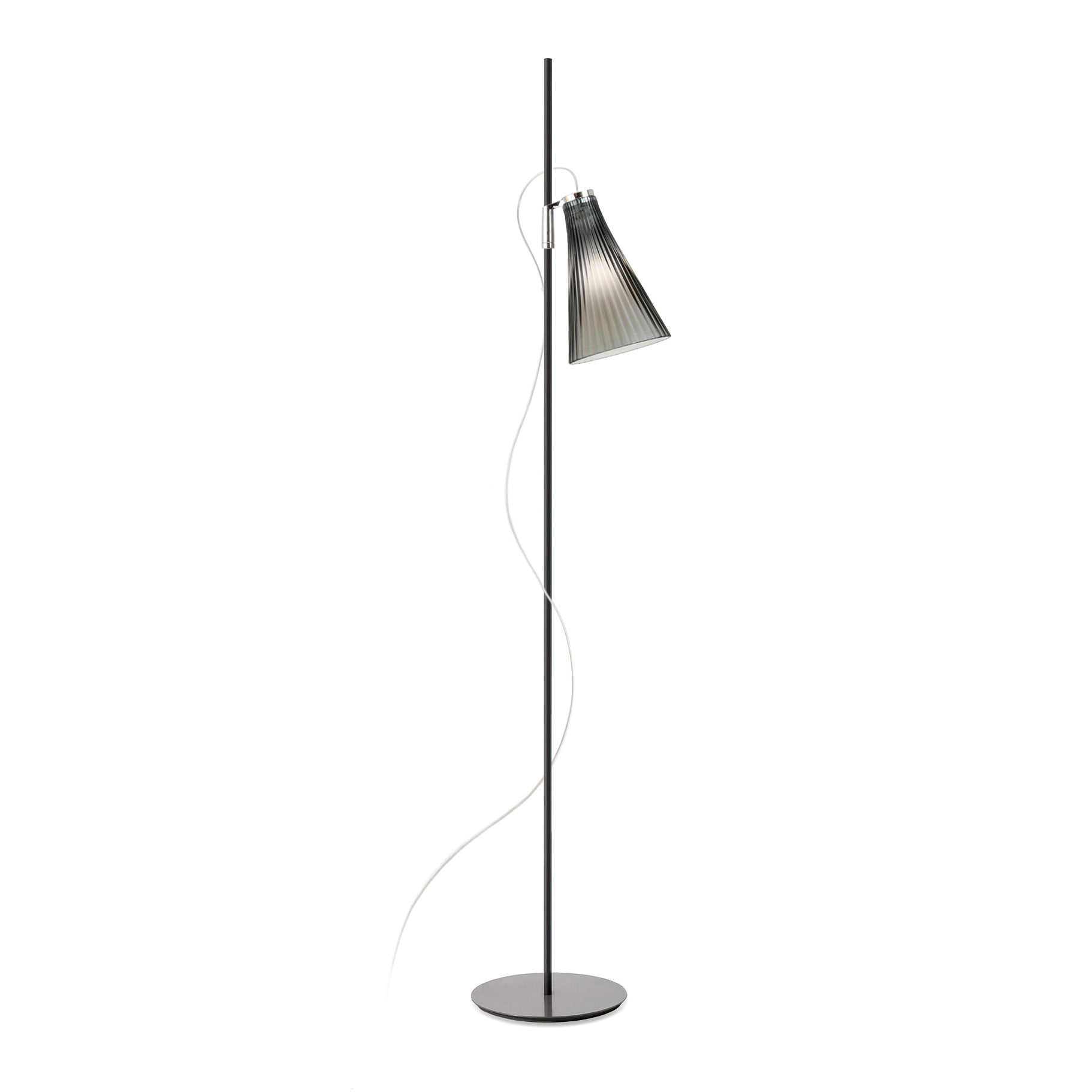 Kartell - K-Lux Stehleuchte | rauchgrau / schwarz