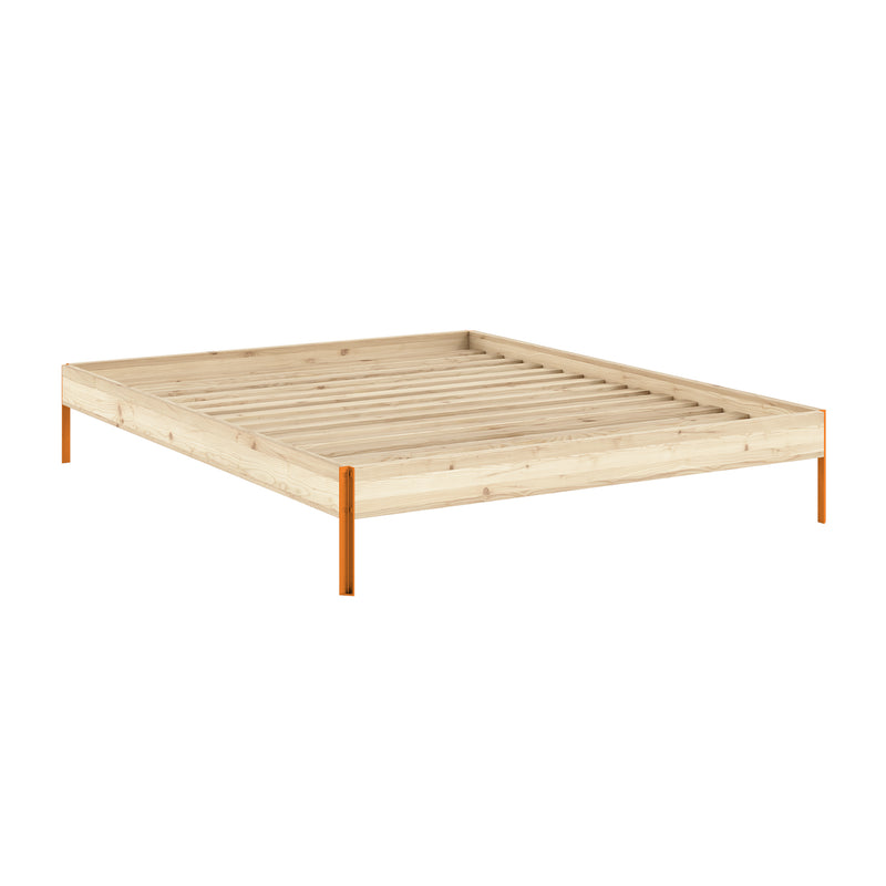 Karup Design - Core Bett | 160 x 200 cm / Kiefer natur / solar orange