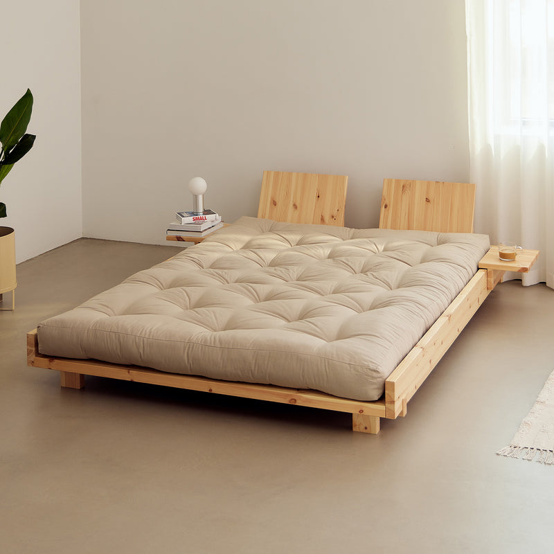 Karup Design - Social Bett | inkl. Rückenlehne und 2 Nachttischen / 180 x 200 cm / 101ClearLacquered