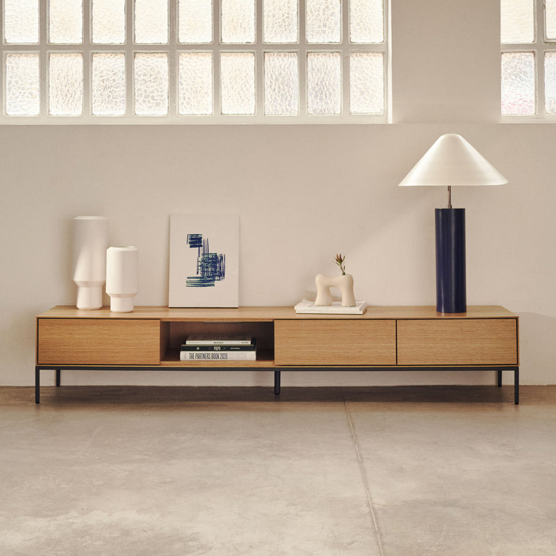 Kave Home - Vedrana TV-Möbel | Eiche / 195 x 55 cm