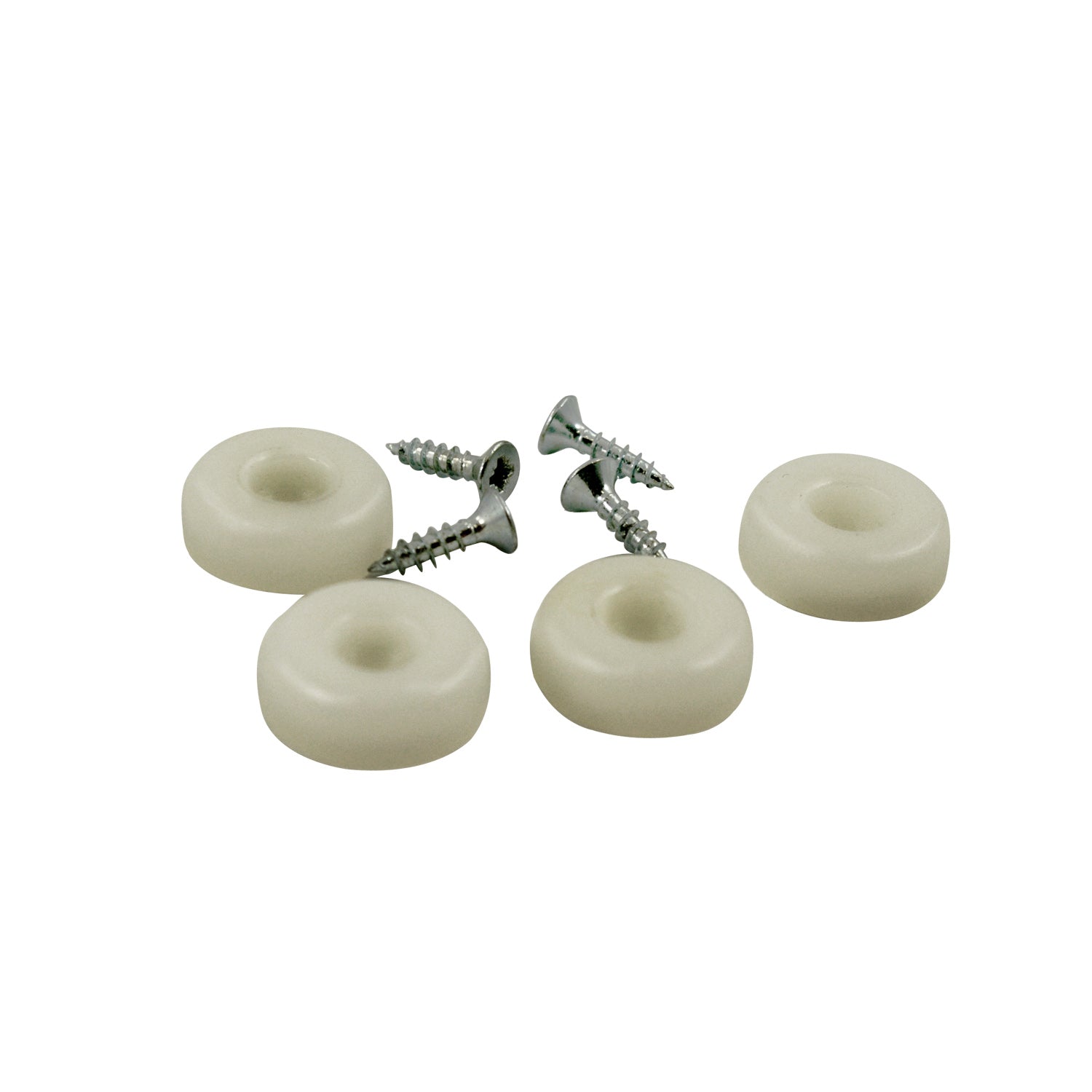 Vitra - Kunststoffgleitersatz für Plastic Chair DSW / DAW, 4er-Set | weiß