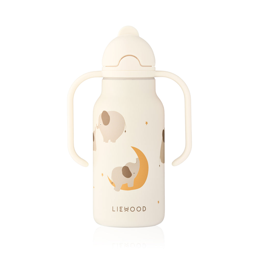 LIEWOOD - Kimmie bedruckte Flasche | Elefant/creme de la creme