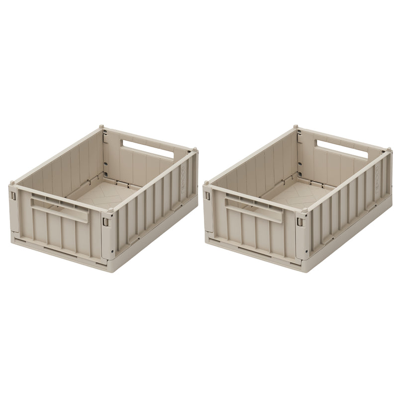 LIEWOOD - Weston Aufbewahrungsbox | 2er-Set / 25 x 18 x 9,5 cm / sandy