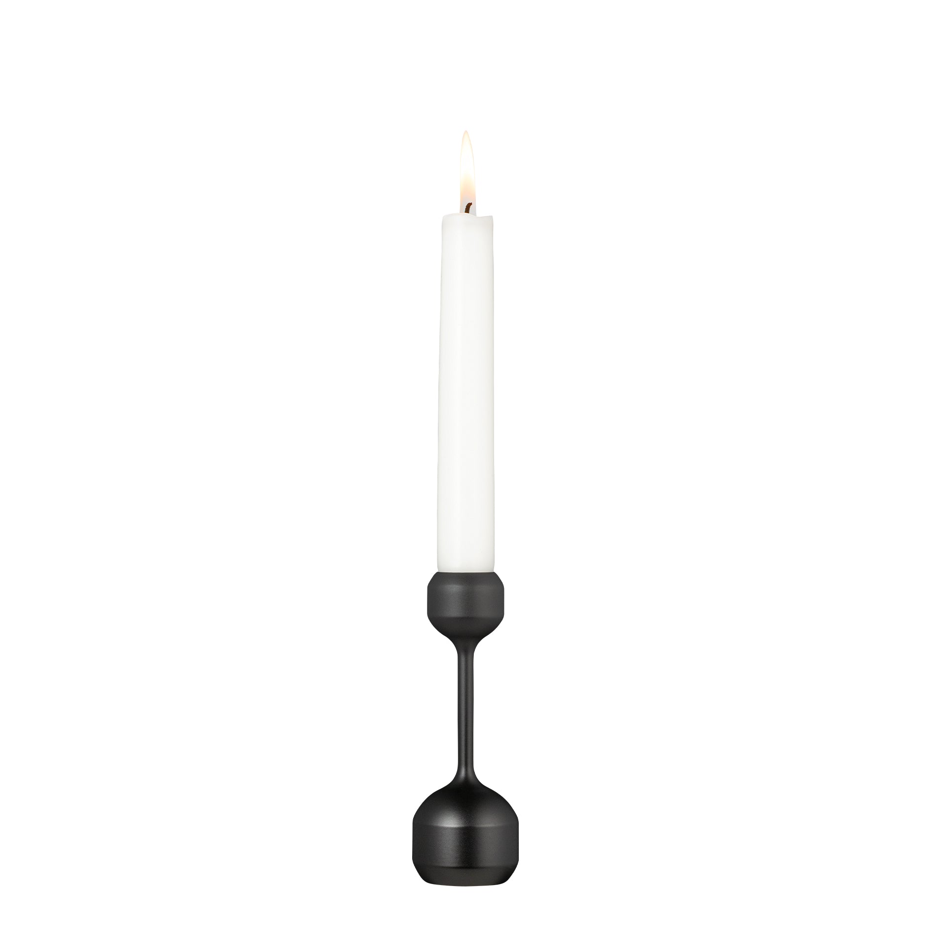Lind DNA - Silhouette Kerzenhalter | Ø 4,2 x H 12 cm / schwarz