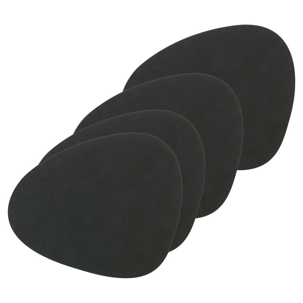 Lind DNA - Tischset Curve L 4er-Set | Nupo schwarz