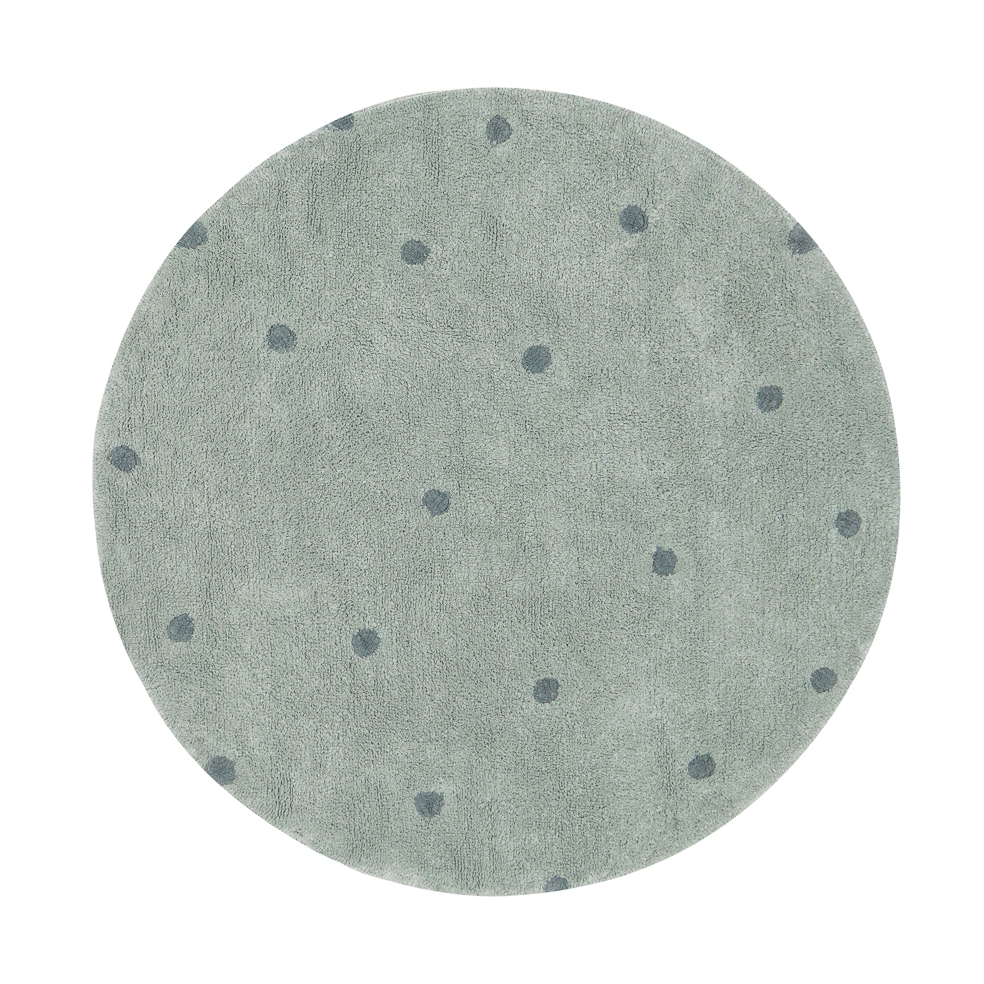 Lorena Canals - Round Dot Teppich | blue sage/vintage blue