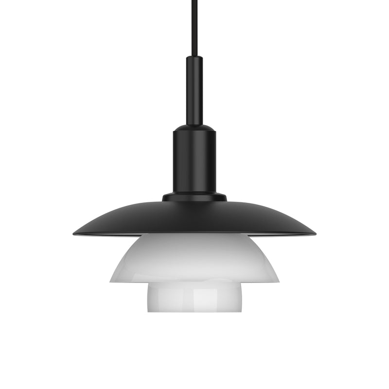 Louis Poulsen - PH 3/3 Pendelleuchte | Aluminium schwarz/Opalglas