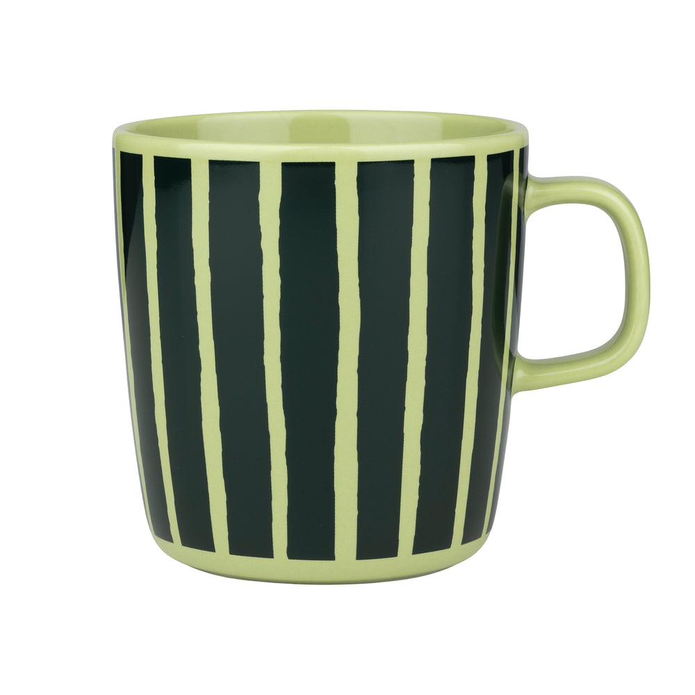 Marimekko - Oiva Piccolo Becher mit Henkel | 400 ml / pear/dark green