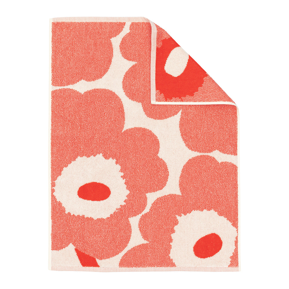 Marimekko - Unikko Handtuch | off white/orange red