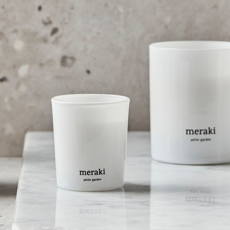 Meraki - Duftkerze | 2er-Set / Ø 6 cm / White garden