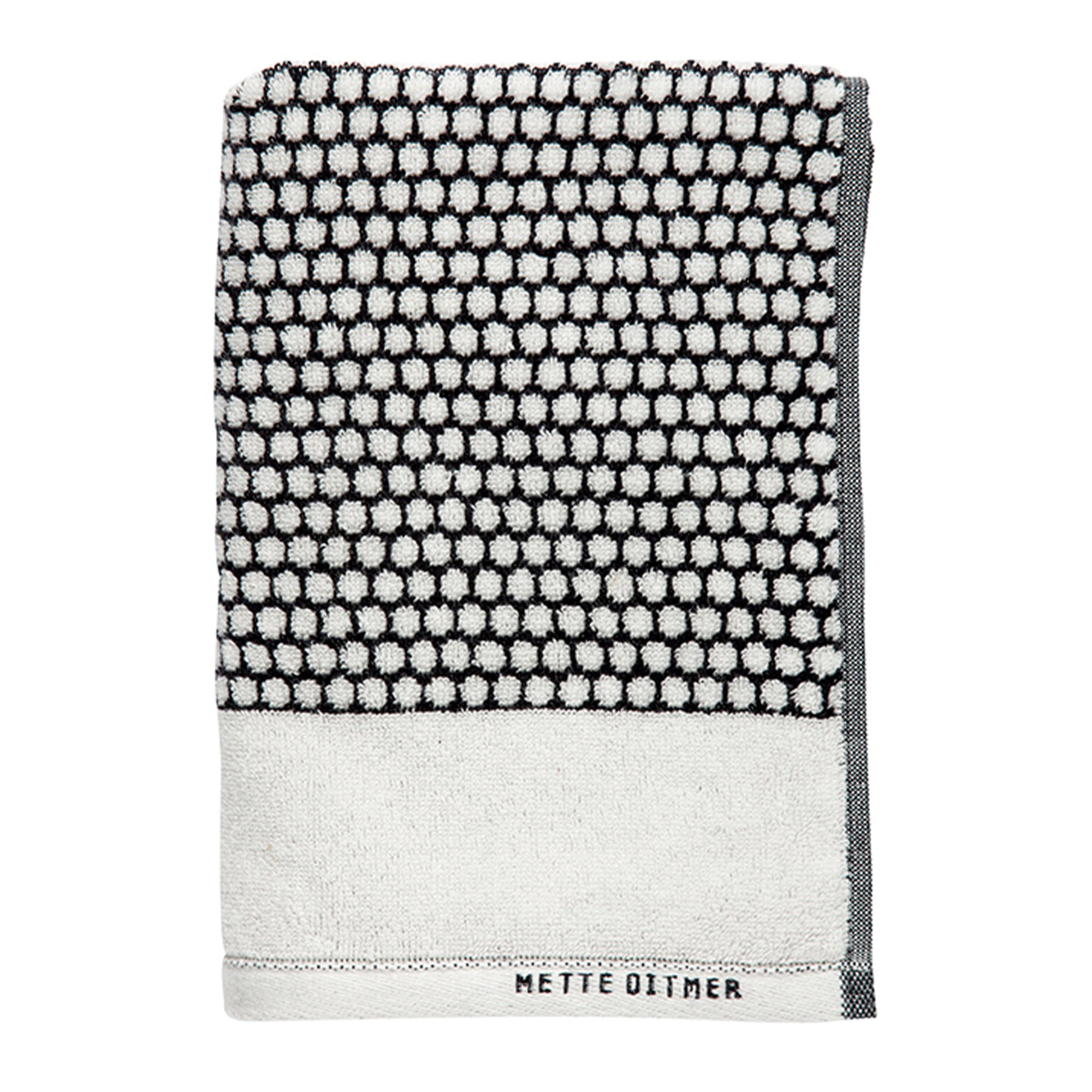 Mette Ditmer - Grid Badetuch | schwarz/off-white