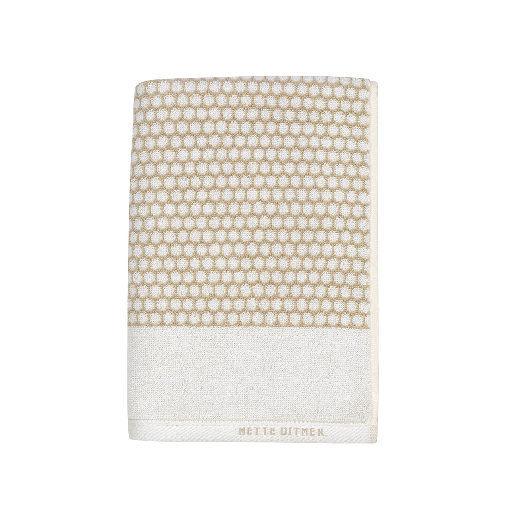 Mette Ditmer - Grid Handtuch | sand/off-white