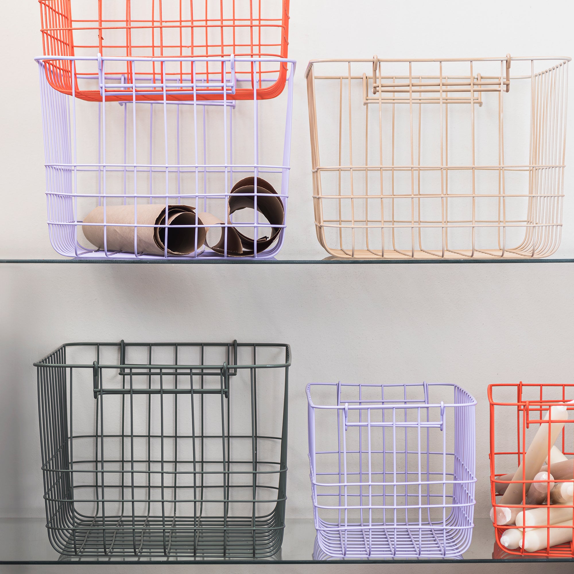 Mette Ditmer - Store-It Korb | M / sand, M / thyme green, S / lila