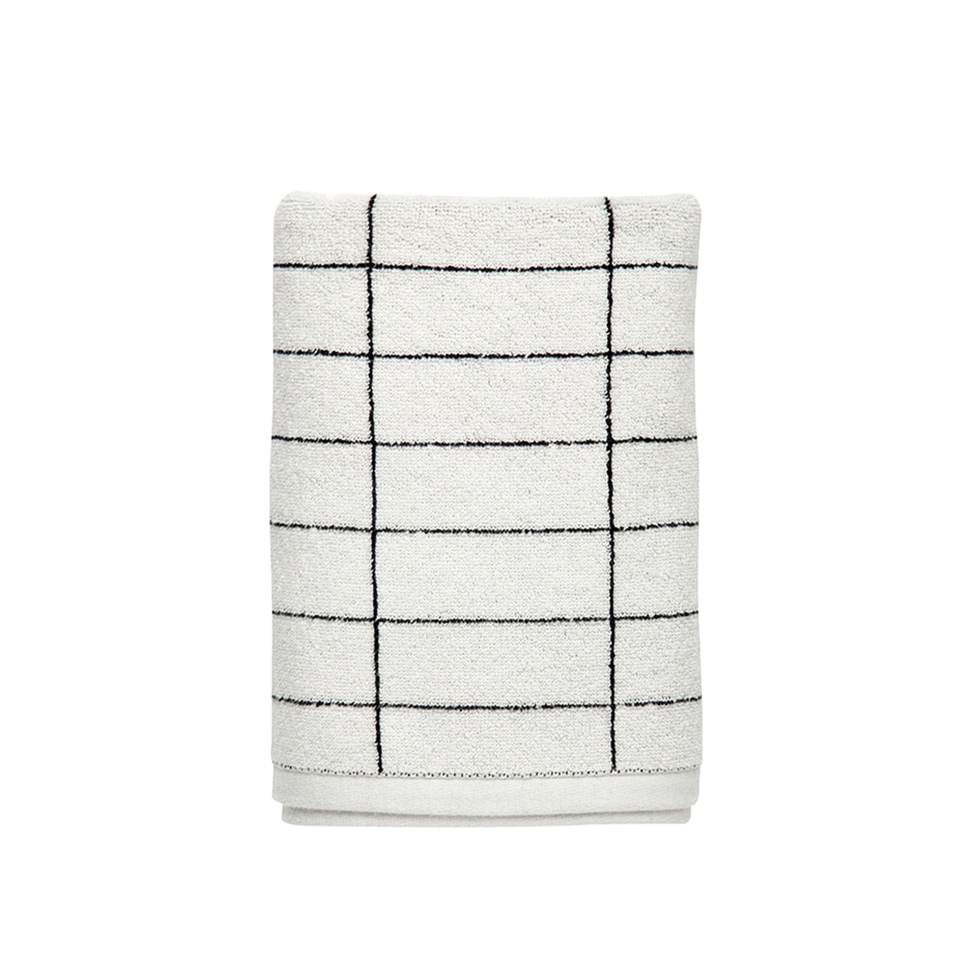 Mette Ditmer - Tile Gästehandtuch | schwarz/off-white