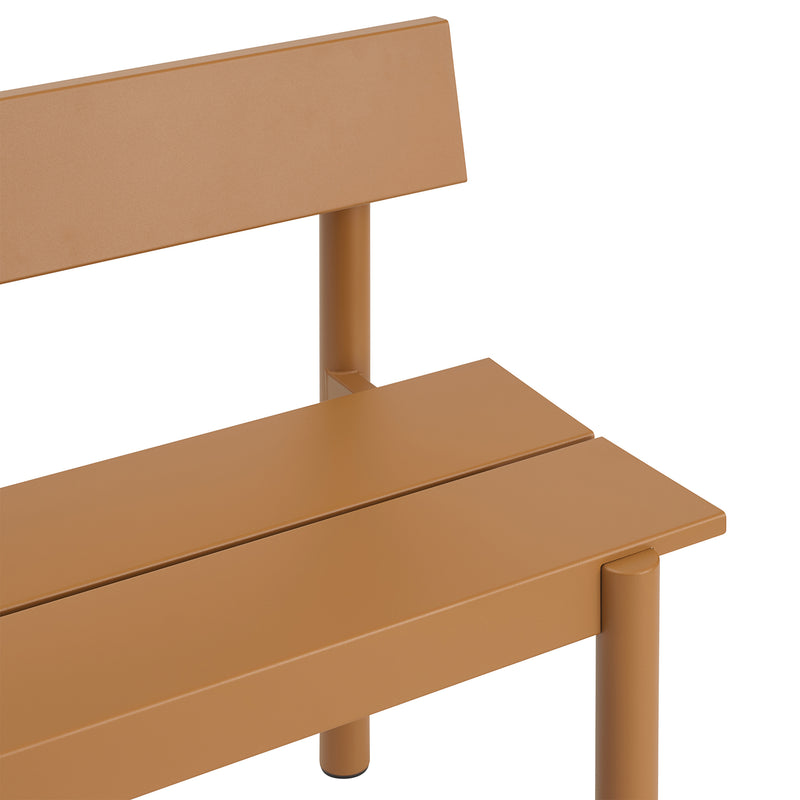 Muuto - Linear Steel Bank mit Rückenlehne