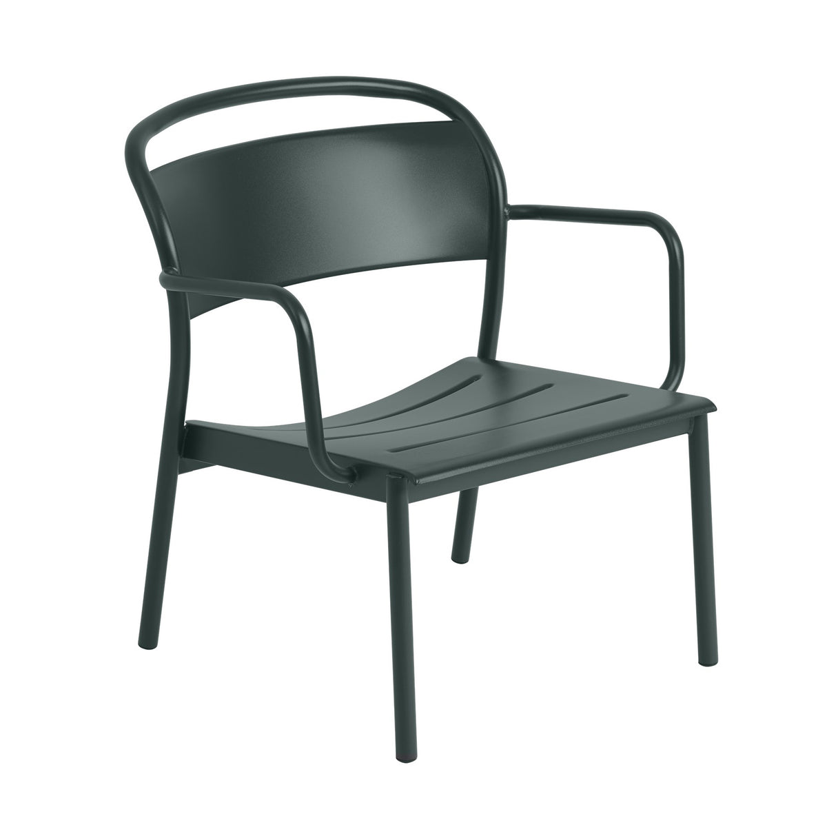Muuto - Linear Steel Lounge Armchair | dunkelgrün