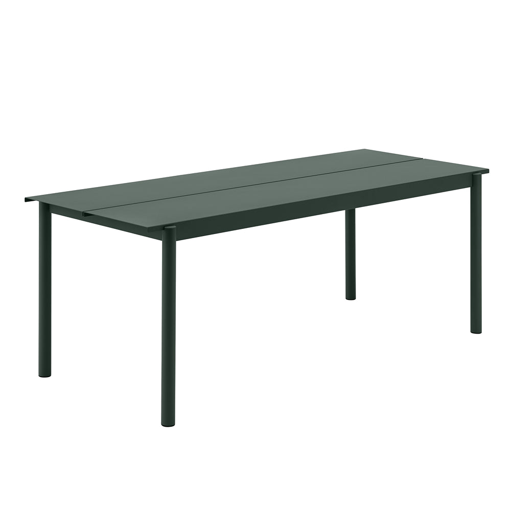 Muuto - Linear Steel Tisch | 200 x 75 cm / dunkelgrün
