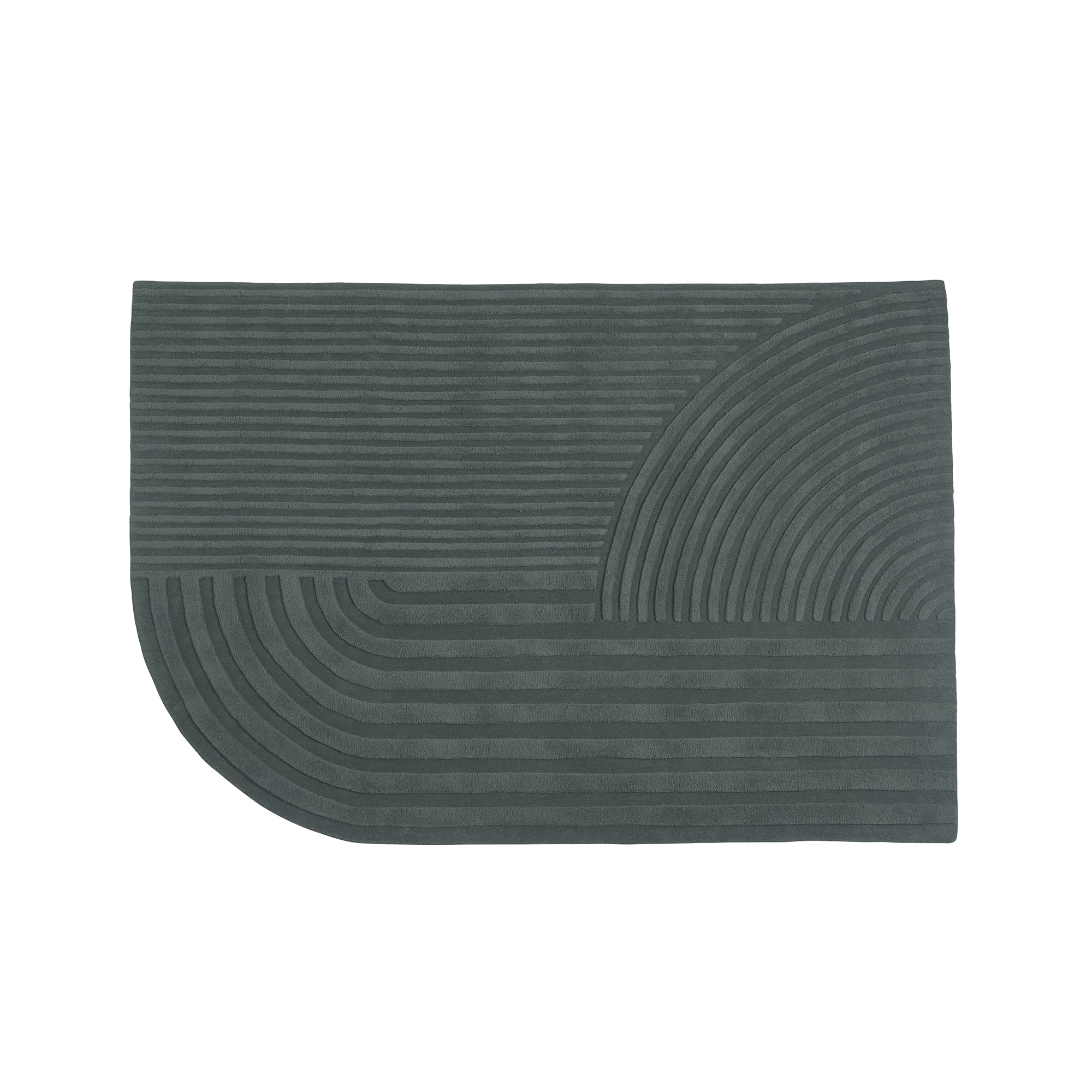 Muuto - Relevo Teppich | 170 x 240 cm / dunkelgrün