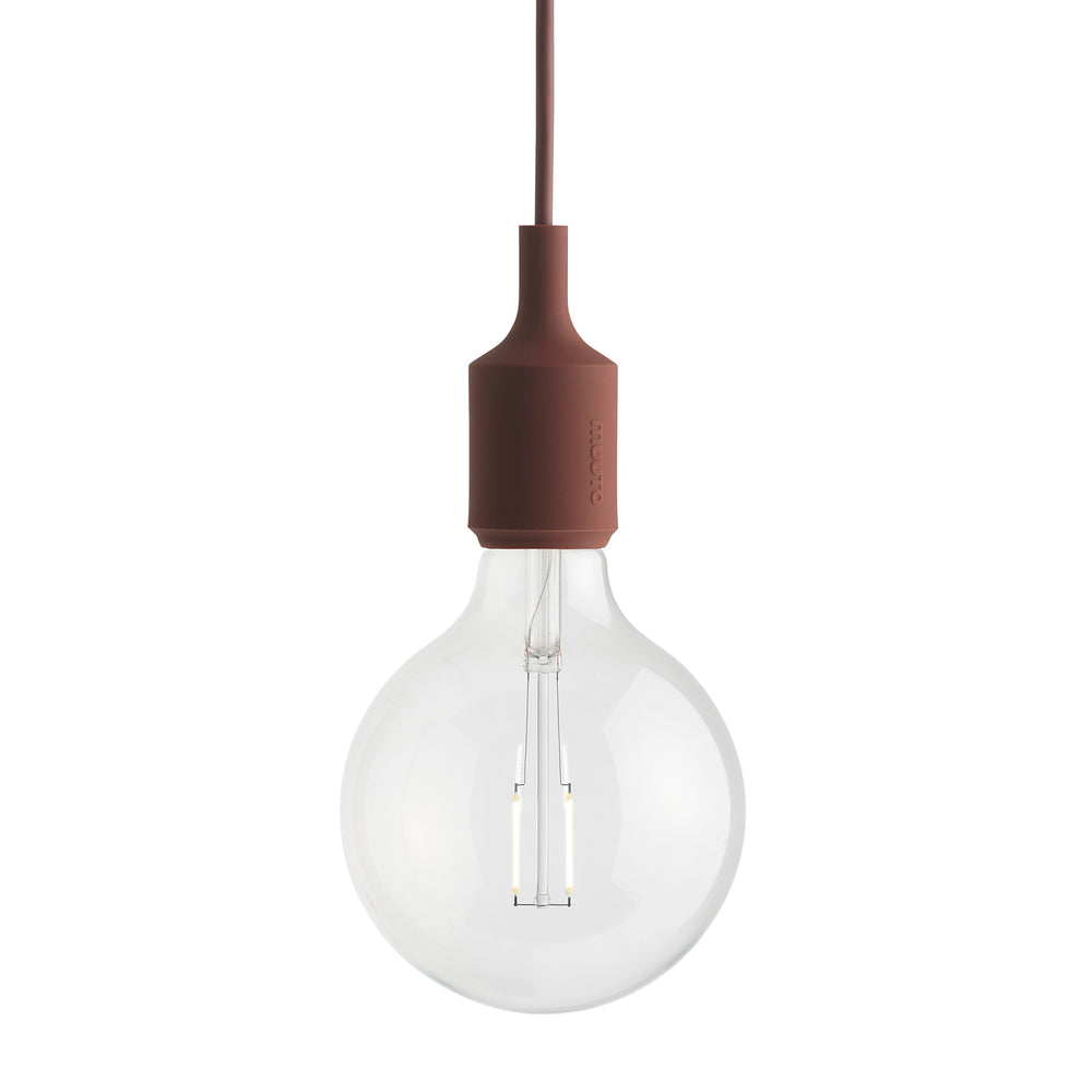 Muuto - Pendelleuchte E27-Socket LED | dunkelrot