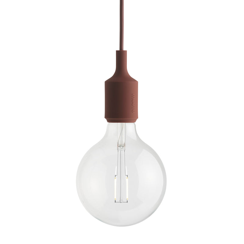 Muuto - Pendelleuchte E27-Socket LED | dunkelrot
