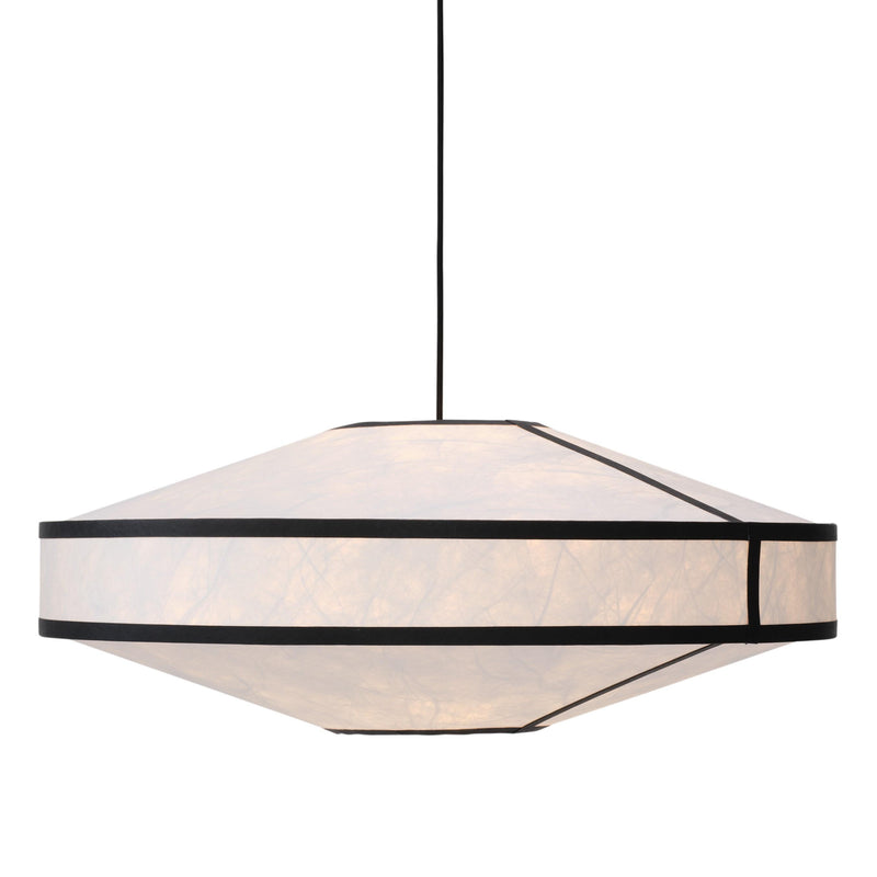 New Works - Kite Pendelleuchte | Ø 75 cm / black Tyvek