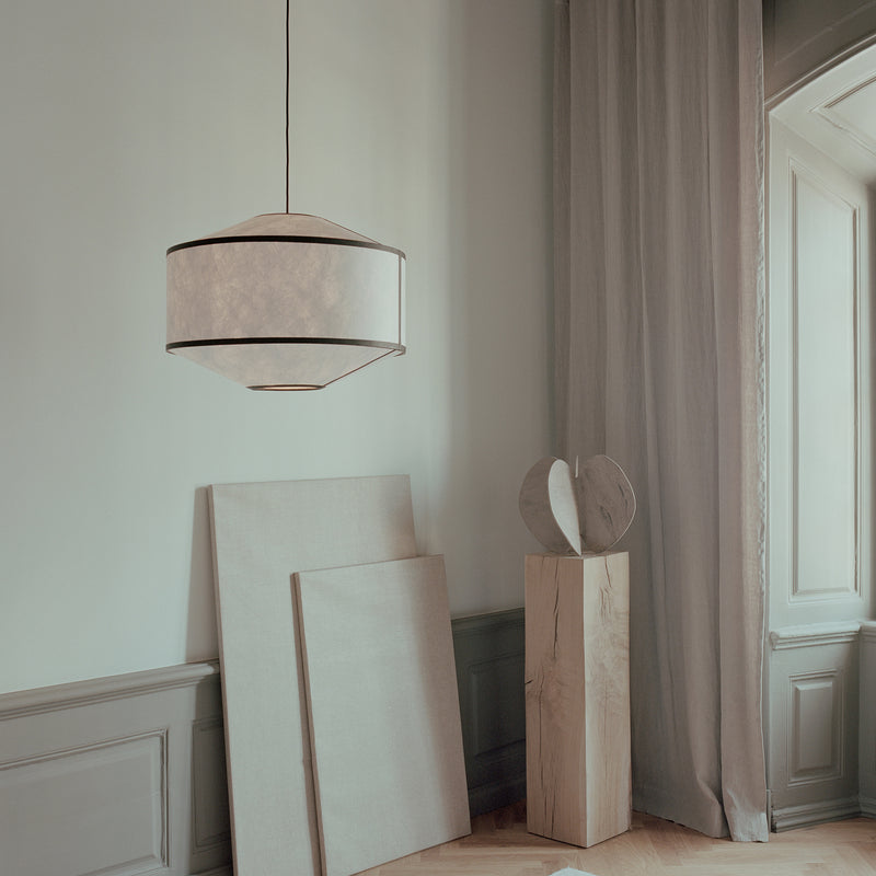 New Works - Kite Pendelleuchte | Ø 65 cm / black Tyvek