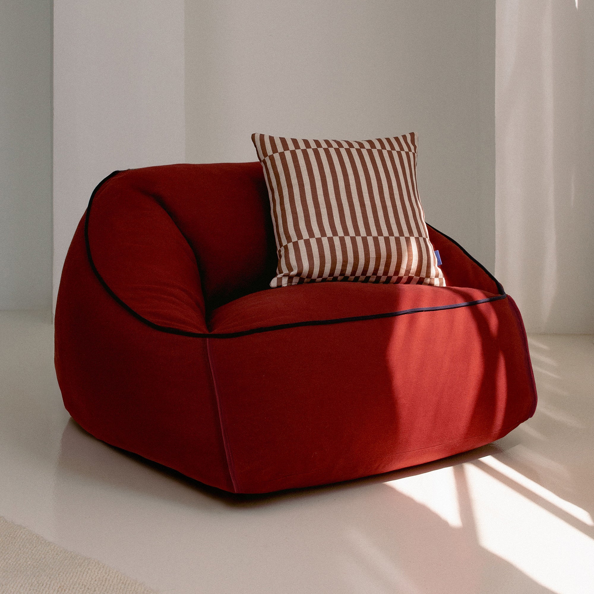 Nobodinoz - Arnold Armchair Sitzsack (für Erwachsene) | burnt red