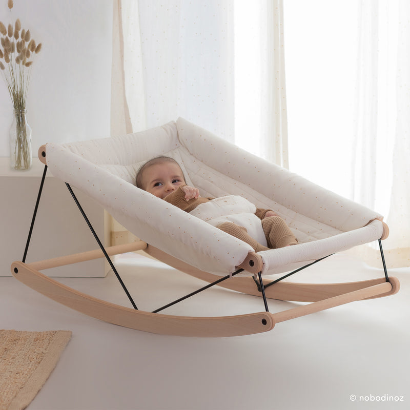 Nobodinoz - Growing Green Babywippe mit Polster