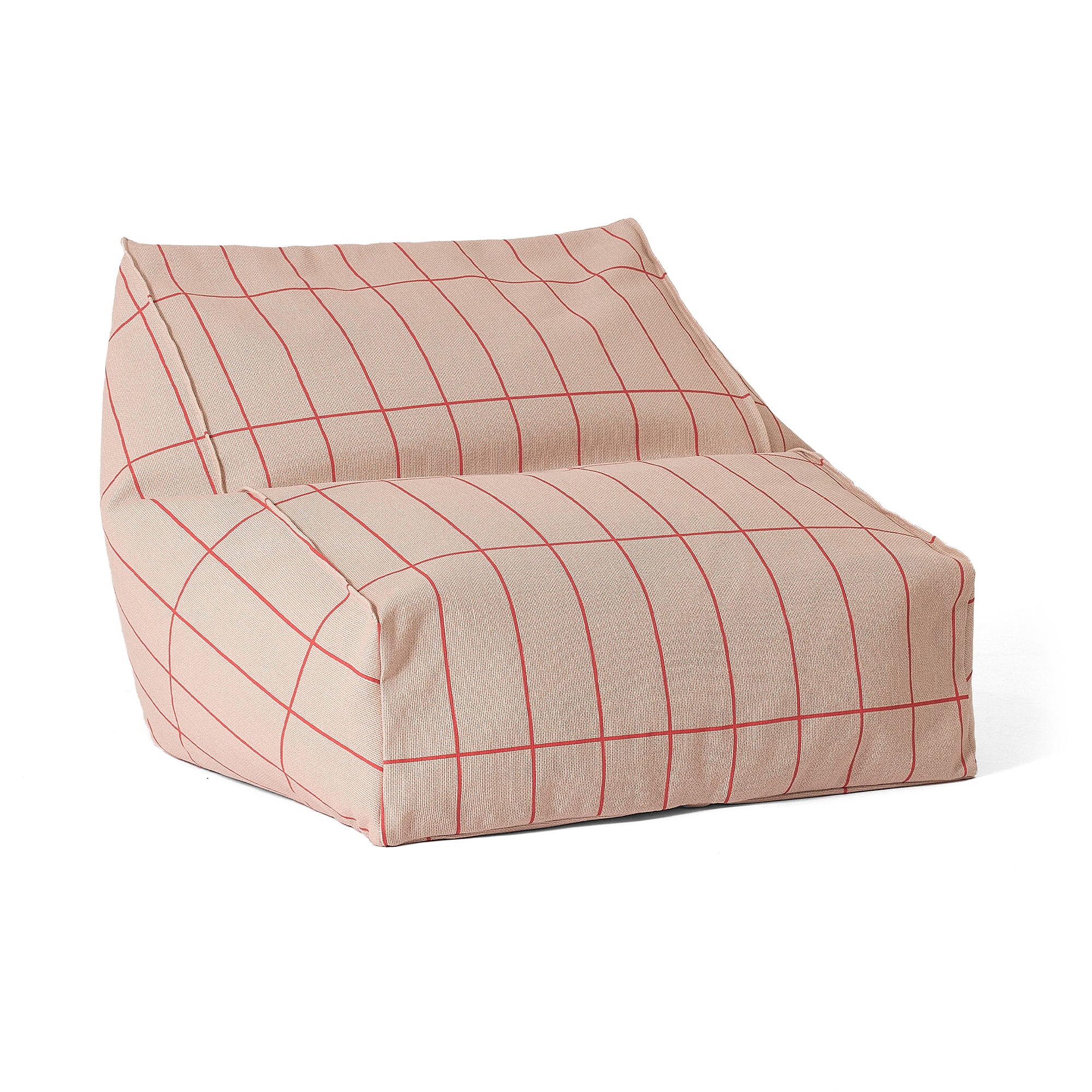 Nobodinoz - Vibes Sitzsack | L 74 x H 40 cm / pink/rot