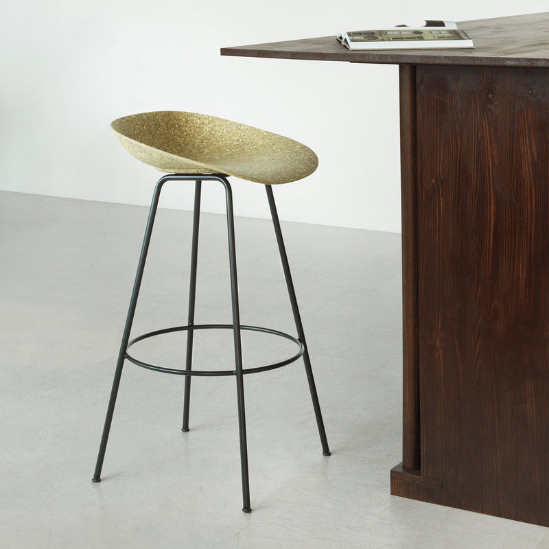 Normann Copenhagen - Mat Barhocker Stahl | H 75 cm / seaweed / black