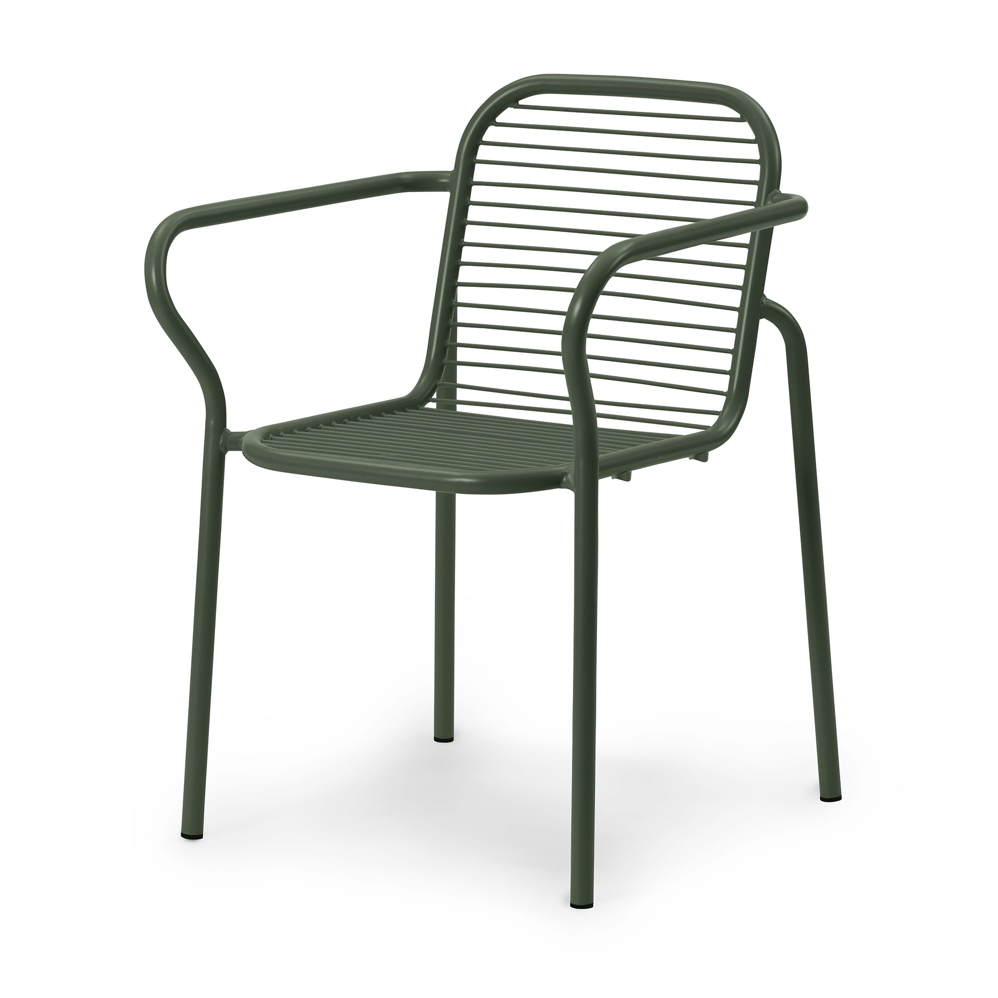 Normann Copenhagen - Vig Outdoor Armlehnstuhl | ohne Polster / dunkelgrün