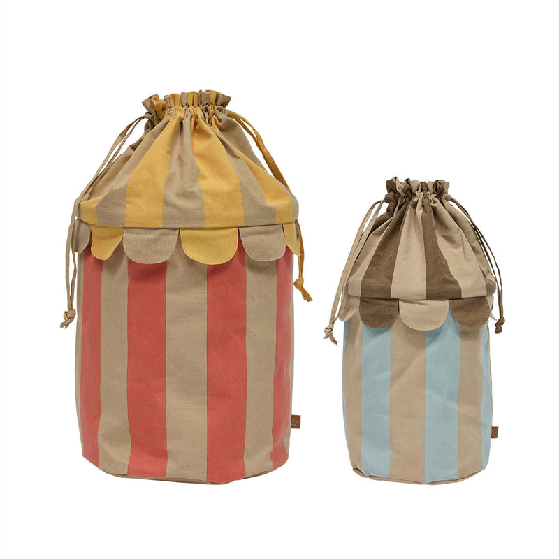 OYOY Mini - Saga Aufbewahrungskorb | ice blue/red