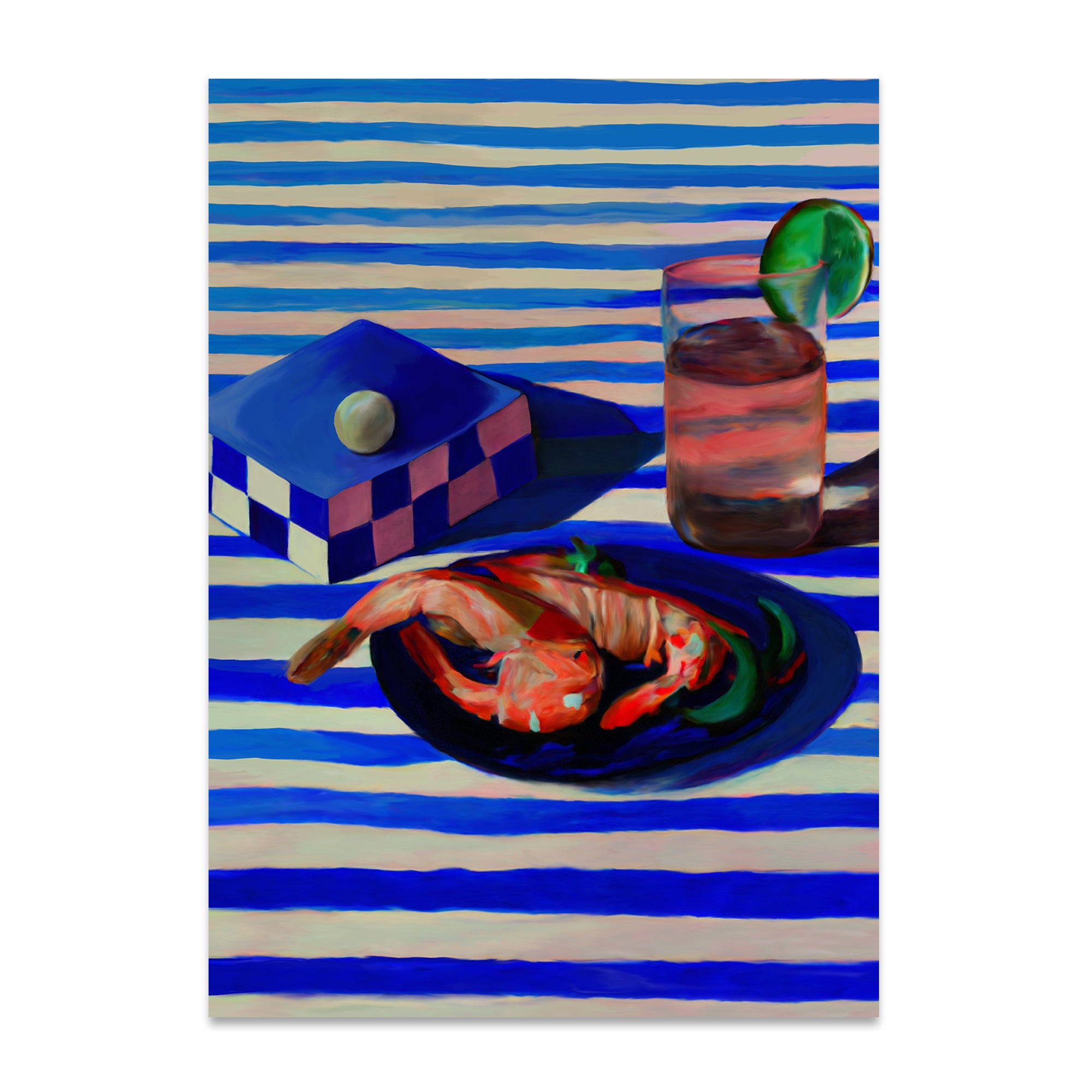 Paper Collective - Shrimp Stripes Poster | 50 x 70 cm