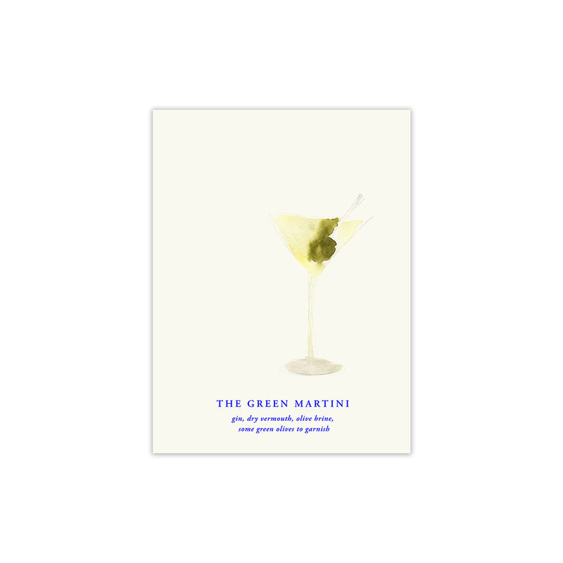 Paper Collective - The Green Martini Poster | 30 x 40 cm